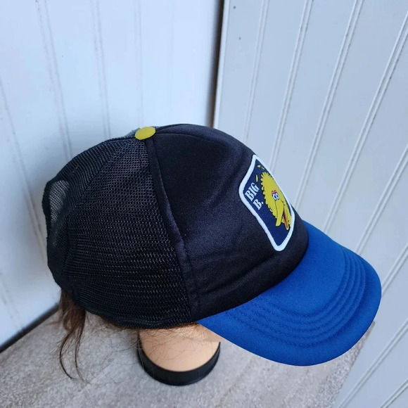 SESAME STREET Big B. Bird Hat Foam Adjustable Blue Black Mesh Audult OS - Picture 3 of 13
